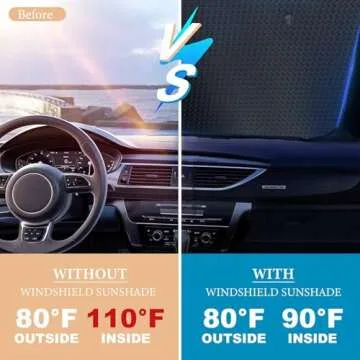 Hello Gorgeous Car Windshield Sunshade, Pink Crown Eyelash Front Window Sun Shades, Folding Block UV Rays Sun Visor Protector, Sun Shield for Car Sedan Truck SUV Cute Auto Accessories 51x27.5 in
