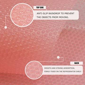 Rwotlls 24Pcs Refrigerator Liners, Washable Fridge Liner Mats Covers Pads for Glass Shelf Cupboard Cabinet Drawer Home Kitchen Accessories Organization (Pink)