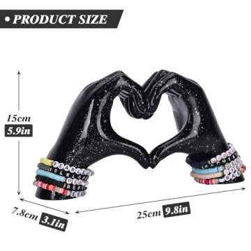 Romantic Double Hand Heart Decorative Statue for Home Decor