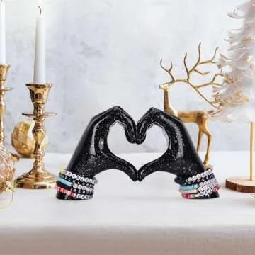 Double Hand Heart Decorative Statue for Home & Gifts