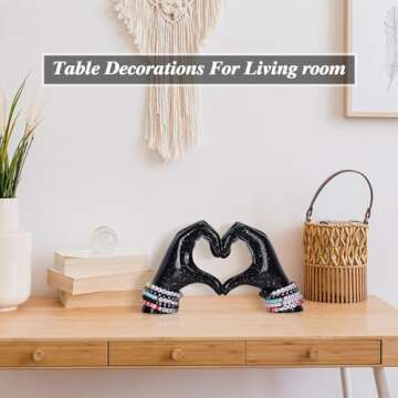 Double Hand Heart Decorative Statue for Home & Gifts