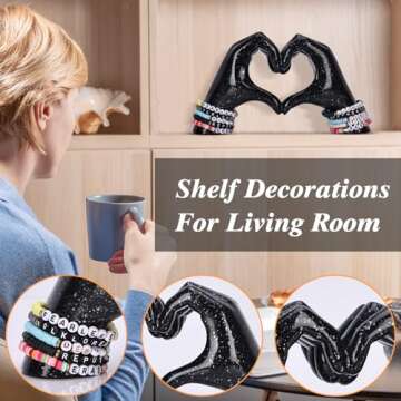 Double Hand Heart Decorative Statue for Home & Gifts