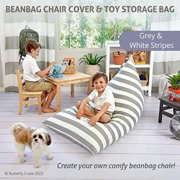 Butterfly Craze Fun Bean Bag Chair for Stylish Storage