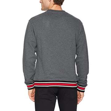 The Kooples Men's Crew Neck Sweatshirt with Contrasting Ribbed Detail