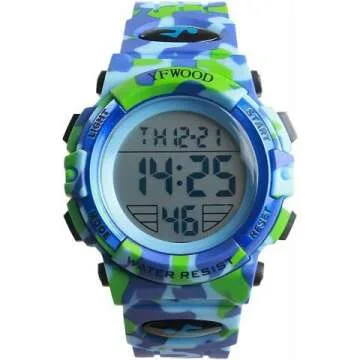 YFWOOD Kids Digital Watch Waterproof Outdoor Watches Children Casual Electronic Analog Quartz Wrist ...