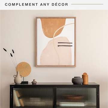 MCS Canvas Float Frames 24x30 Frame, Walnut Wood Grain Frame for Finished Canvases, Vertical & Horiz...