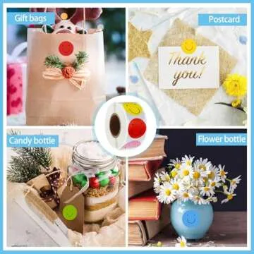 1500 Smile Face Stickers for Students & Crafts