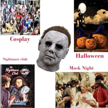 TCCMEIR Michael Myers Scary Latex Mask for Halloween