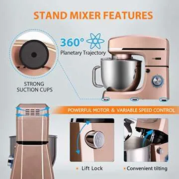 VIVOHOME 7.5 Quart Stand Mixer with 660W Motor