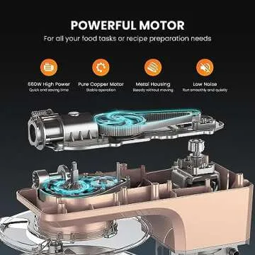 VIVOHOME 7.5 Quart Stand Mixer with 660W Motor