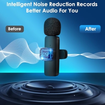 Wireless Lavalier Microphone for iPhone, Android