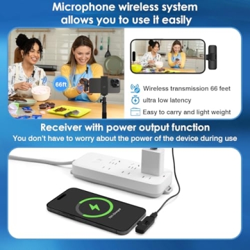 Wireless Lavalier Microphone for iPhone, Android