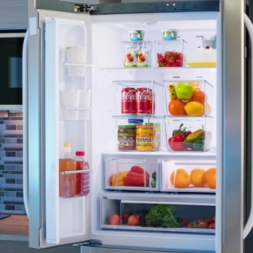 Sorbus Clear Medium Plastic Storage Bins with Lids