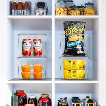 Sorbus Clear Medium Plastic Storage Bins with Lids