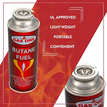 GasOne Butane Fuel Canister 12 Pack Safe Efficient Outdoor Cooking