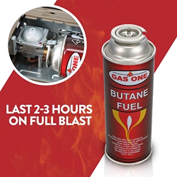 GasOne Butane Fuel Canister 12 Pack Safe Efficient Outdoor Cooking