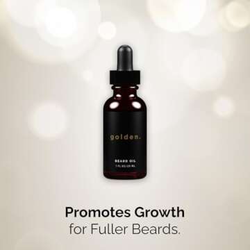 Golden Grooming Beard Oil – Natural Beard Growth & Care Kit with Shea Butter