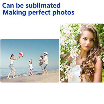 6 Pieces Sublimation Photo Blank Aluminum Metal Photo Metal Wall Poster Frame Collection for Thermal Sublimation Printing Photo Sign (White)