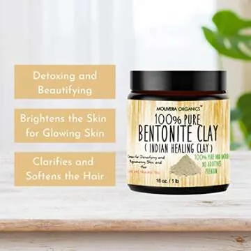 Molivera Organics Bentonite Clay for Detoxifying Masks & Hair Care