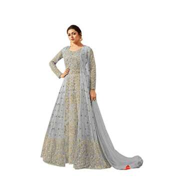 Delisa Indian/Pakistani Bollywood Party Wear Long Anarkali Gown for Womens LT NNew (Sky Blue, X-SMAL...