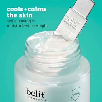 belif Super Knight Clear Soothing Mask, Overnight Hydrating Face Mask, Lightweight, Cooling & Antioxidant-Rich, Squalane, No Wash Off & No Sticky Residue, Korean Skin Care