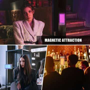 ULANZI RGB Video Light, R70 LED Camera Light Panel Built-in 5000mAh Rechargeable Battery, CRI≥95 2700-8500K Dimmable Photography Lighting 360 Full Color 20 Light Effects Support Magnetic Attraction