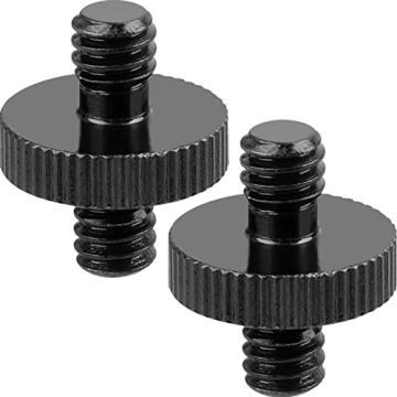 1/4" Male to 1/4" Male Threaded Tripod Screw Adapter Double Head Stud Standard Mounting Thread Conve...