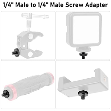 Durable 1/4" Tripod Screw Adapter for Cameras & Lights