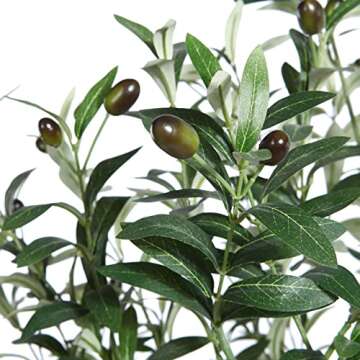 DR.Planzen Artificial Olive Tree,6FT Tall Fake Plant Faux Olive Plants for Indoor,Natural Fake Tree,...