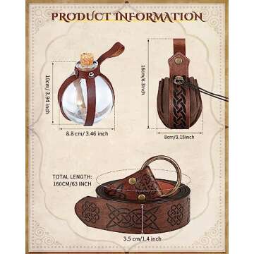 Ramede 6 Pcs Women Renaissance Accessories Set for Halloween