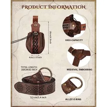 Medieval Costume Accessories Set for Halloween & Cosplay