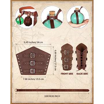 Medieval Costume Accessories Set for Halloween & Cosplay