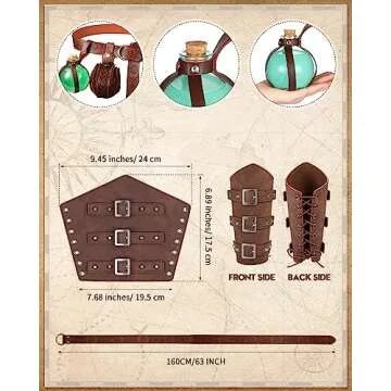 Medieval Costume Accessories Set for Halloween & Cosplay