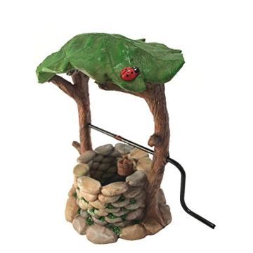 GlitZGlam Miniature Wishing Well - Fairy Garden Accessory with Movable Handle