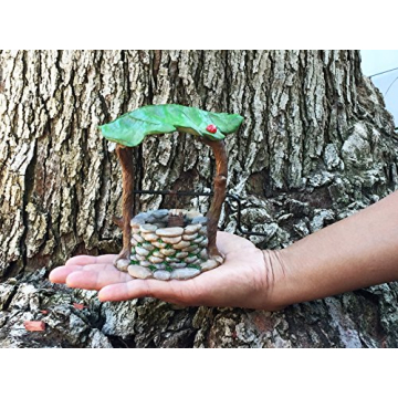 Miniature Wishing Well with Movable Handle for Gardens