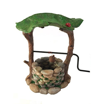 Miniature Wishing Well with Movable Handle for Gardens