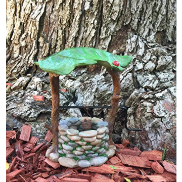 Miniature Wishing Well with Movable Handle for Gardens