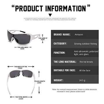 OSSAT Polarized Fashion Sports Sunglasses for Baseball Cycling Fishing Golf