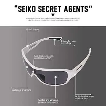 OSSAT Polarized Fashion Sports Sunglasses for Baseball Cycling Fishing Golf