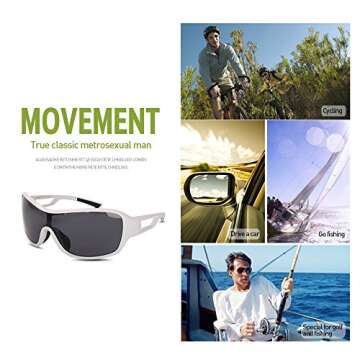 OSSAT Polarized Fashion Sports Sunglasses for Baseball Cycling Fishing Golf