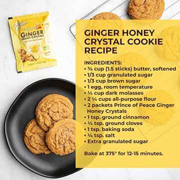 Prince of Peace Instant Ginger Honey Crystals, 30 Sachets – Instant Hot or Cold Beverage – Easy ...