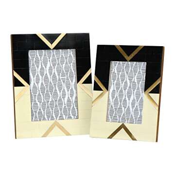 Main + Mesa Resin Photo Frames, Set of 2 (4x6” and 5x7”)