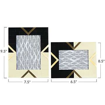 Main + Mesa Resin Photo Frames, Set of 2 (4x6” and 5x7”)