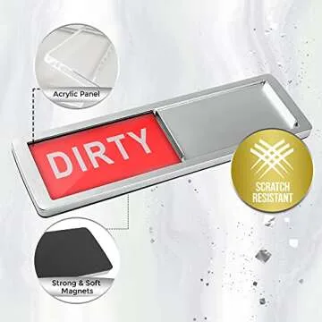 Classic Clean Dirty Magnet for Dishwasher Stylish Decor