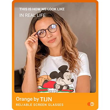 TIJN Blue Light Blocking Glasses for Men & Women - Vintage Style