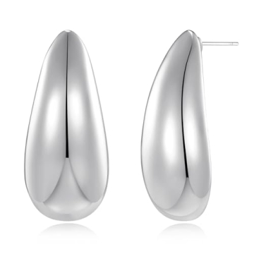MUYAN Silver Waterdrop Earrings for Women | Elegant & Safe