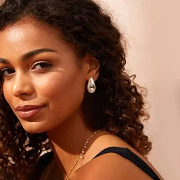 MUYAN Silver Waterdrop Earrings for Women | Elegant & Safe