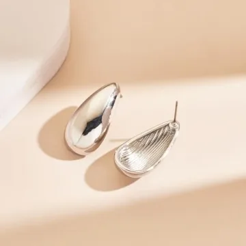 MUYAN Silver Waterdrop Earrings for Women | Elegant & Safe