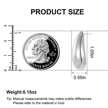 MUYAN Silver Waterdrop Earrings for Women | Elegant & Safe