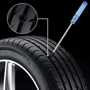 32 Pieces Tire Repair Nails Car Tire Repair Rubber Nails Kit Auto Motorcycle Vacuum Tire Nails Self-...